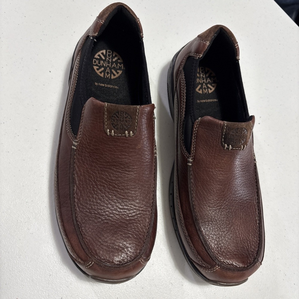 Dunham Mens Brown Leather Slip-On Loafers, Size: 8.5 2 E